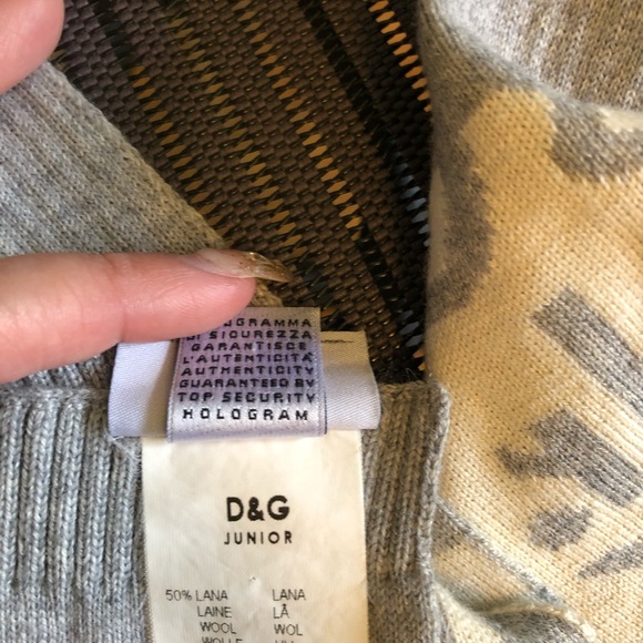 Dolce & Gabbana Juniors Unisex Kids Grey Scarf - Picture 6 of 7